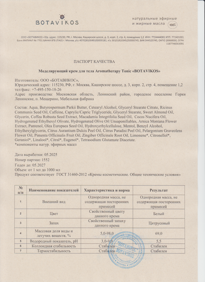 Паспорт №052025